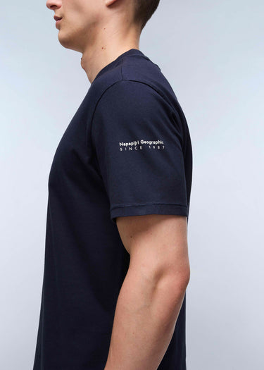 Napapijri T-shirts Badge t-shirt - blue marine