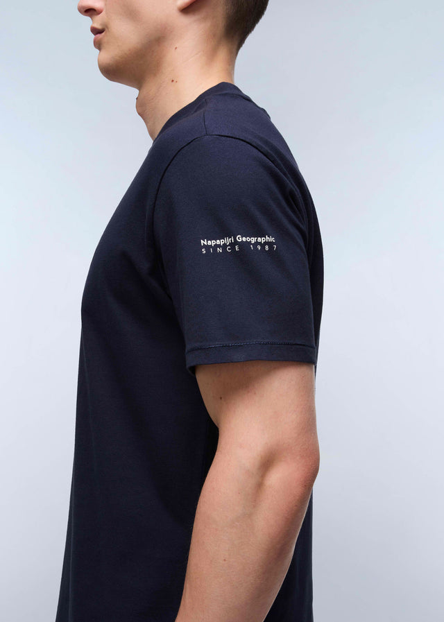 Napapijri T-shirts Badge t-shirt - blue marine