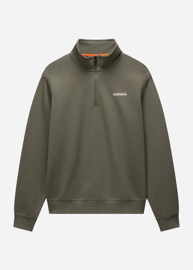 Napapijri Truien Small box quarter zip sweat - tea leaf