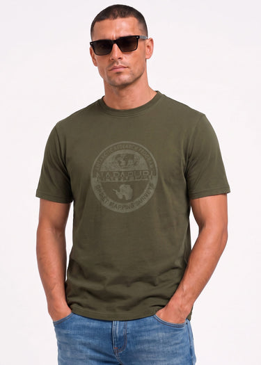 Napapijri T-shirts S bollo ss 3 - olive night