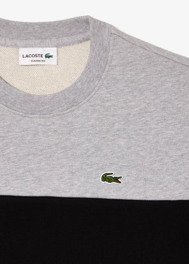 Lacoste Truien Colorblock sweater - silver chine black
