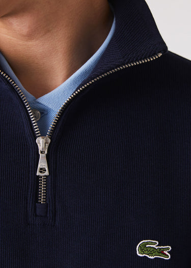 Lacoste Truien Sweater half zip - navy blue
