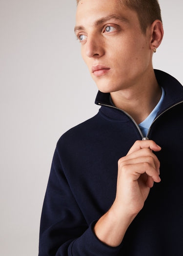 Lacoste Truien Sweater half zip - navy blue