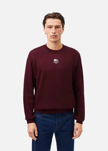 Lacoste Truien Sweatshirt logo print- expresso