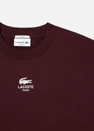 Lacoste Truien Sweatshirt logo print- expresso