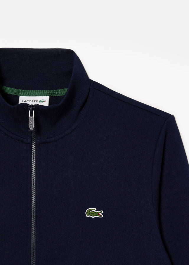 Lacoste Truien Brushed fleece zip through sweater - Navy