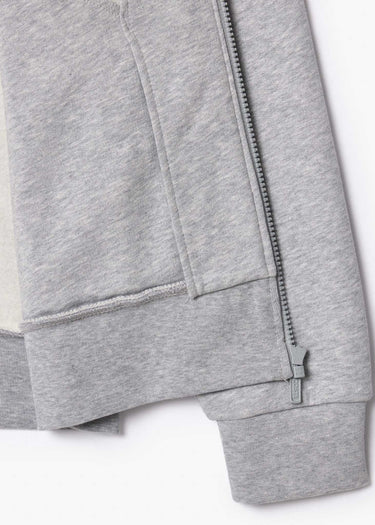 Lacoste Vesten Brushed fleece zip through sweater - Silver Chine