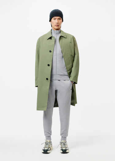 Lacoste Vesten Brushed fleece zip through sweater - Silver Chine