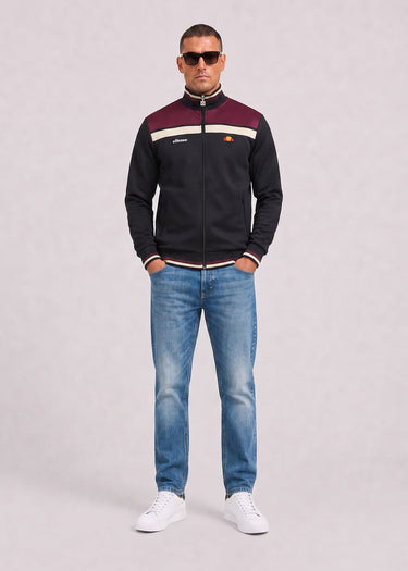 Ellesse Vesten Vignola track top - black burgundy