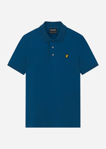 Lyle & Scott Polo's Grid texture polo shirt - apres navy