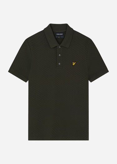 Lyle & Scott Polo's Grid texture polo shirt - mountain moss