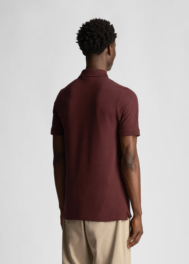 Lyle & Scott Polo's Tonal eagle polo shirt - burgundy