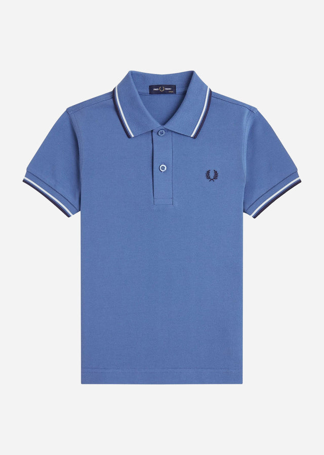 Fred Perry Polo's Twin tipped fred perry shirt - ace blue snow white tennis blue