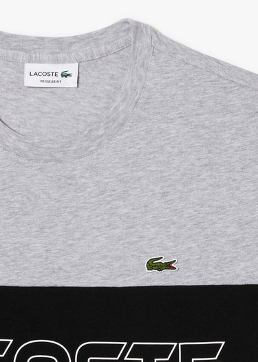 Lacoste T-shirts Colorblock t-shirt - silver chine black