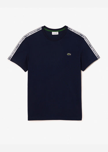 Lacoste T-shirts Contrast stripe t-shirt - navy blue