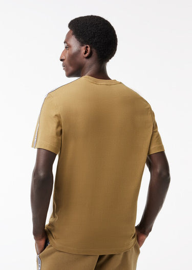 Lacoste T-shirts Contrast stripe t-shirt - cookie