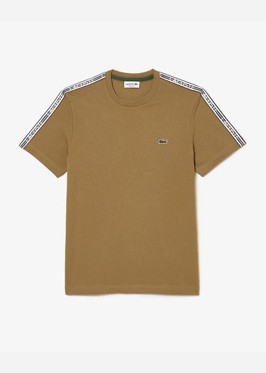 Lacoste T-shirts Contrast stripe t-shirt - cookie