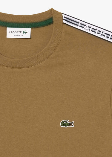 Lacoste T-shirts Contrast stripe t-shirt - cookie