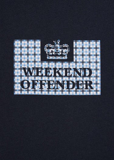 Weekend Offender T-shirts Dygas - navy blue house check