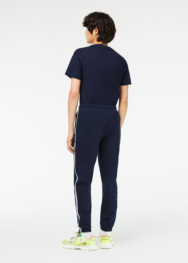 Lacoste Broeken Contrast stripe tracksuit trousers - navy blue