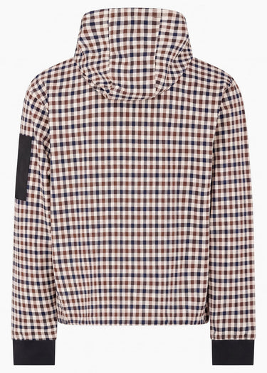 Aquascutum Vesten Check full zip stretch fleece - black
