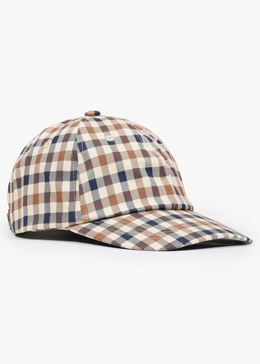 Aquascutum Petten Logo check cap - club check