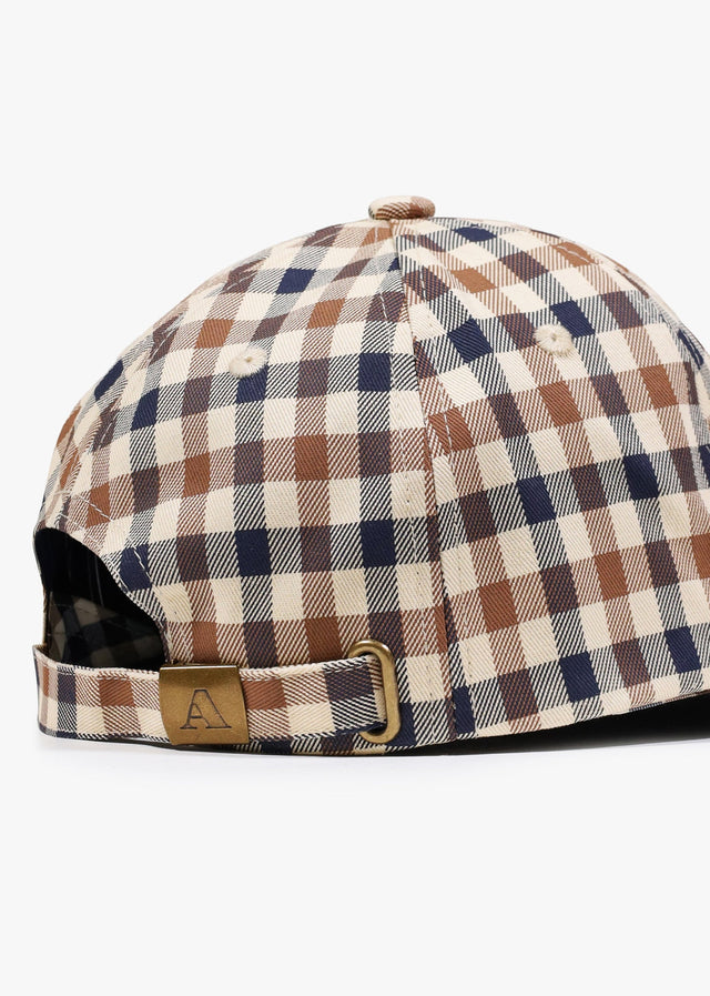 Aquascutum Petten Logo check cap - club check