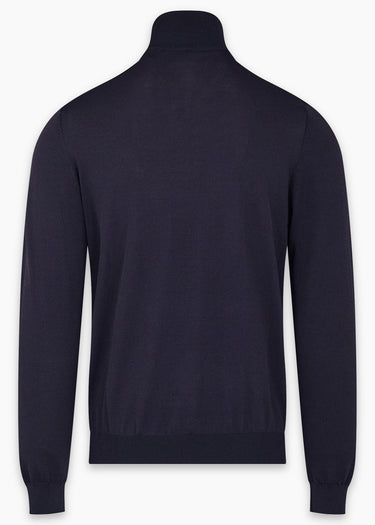 Aquascutum Truien Quarter zip tech sweater - navy