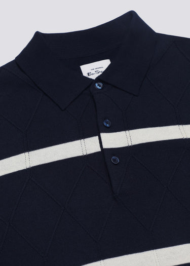 Ben Sherman Polo's Argyle stripe polo - dark navy