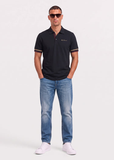 Ben Sherman Polo's Cuff detail polo - black