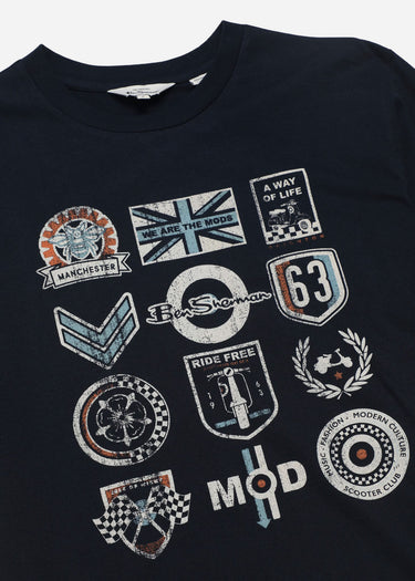 Ben Sherman T-shirts Scooter clubs tee - dark navy