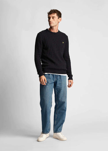 Lyle & Scott Truien Cable jumper - jet black marl