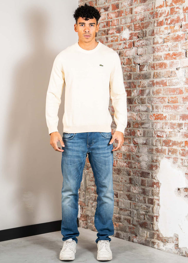 Lacoste Truien Regular fit crew neck sweater - naturel clair