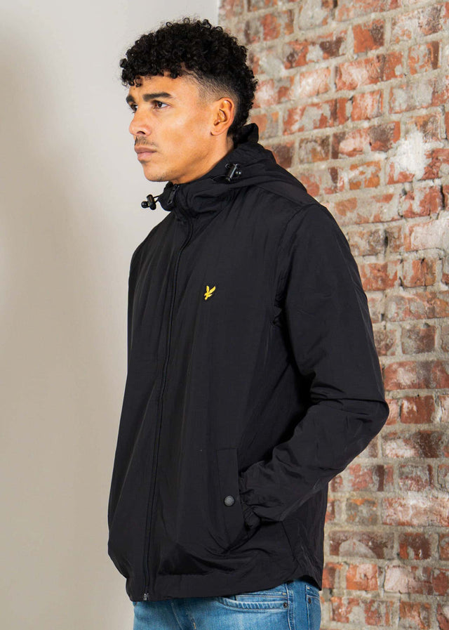 Lyle & Scott Jassen Zip through hooded jacket - jet black
