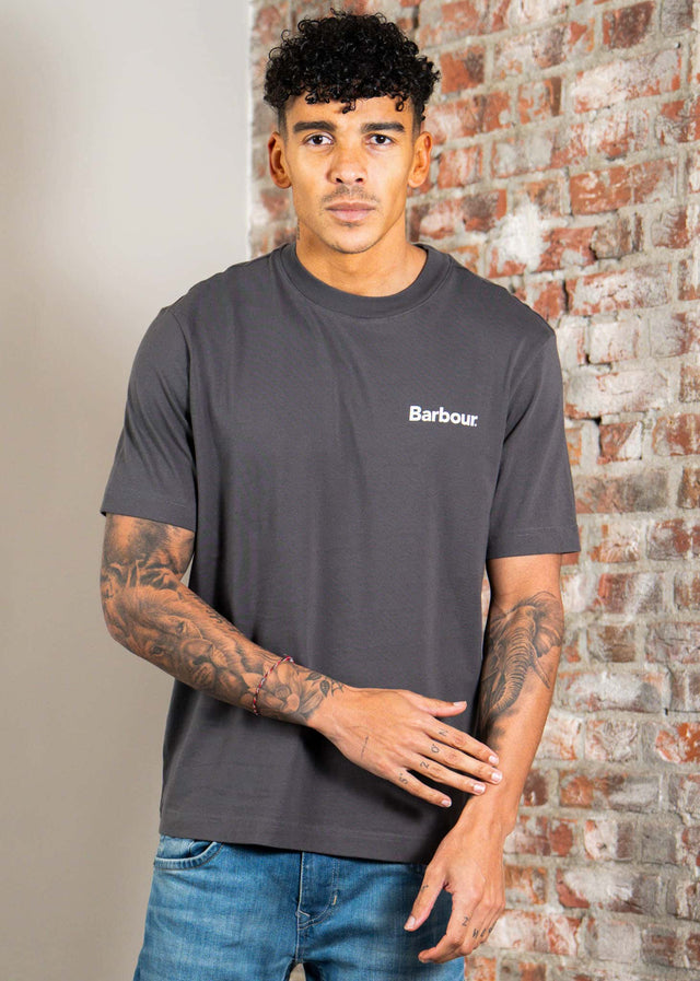 Barbour T-shirts Barbour packling relaxed graphic t-shirt - asphalt