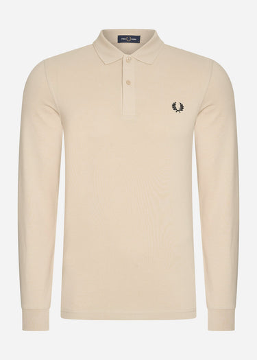 Fred Perry Longsleeve Polo's Ls plain fred perry shirt - oatmeal black