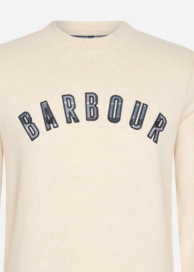 Barbour Truien Debson crew - white marl