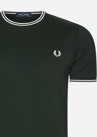 Fred Perry T-shirts Twin tipped t-shirt - night green snow white