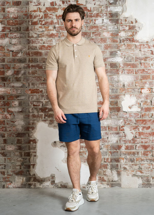 Farah Polo's Blanes ss polo - haxelnut marl