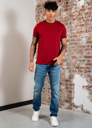 Fred Perry T-shirts Twin tipped t-shirt - burnt red navy