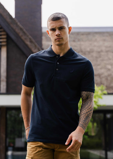 Lyle & Scott Polo's Tonal eagle polo shirt - dark navy