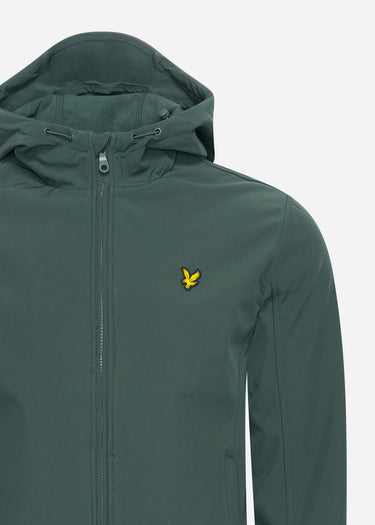 Lyle & Scott Jassen Fleece back softshell jacket - argyle teal