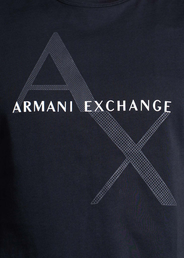 Armani Exchange T-shirts Diagonal logo t-shirt - navy