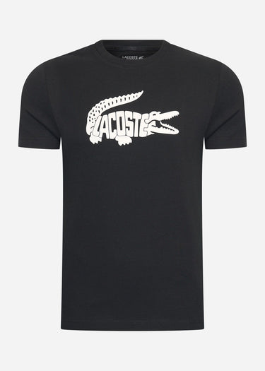 Lacoste T-shirts Tee logo - black white