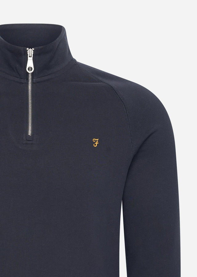 Farah Truien Sweatshirt jim 1/4 zip - true navy