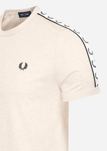 Fred Perry T-shirts Taped ringer t-shirt - porridge marl
