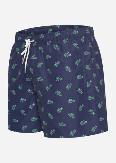 Lacoste Zwembroeken Swimming trunks all over print - navy blue multico