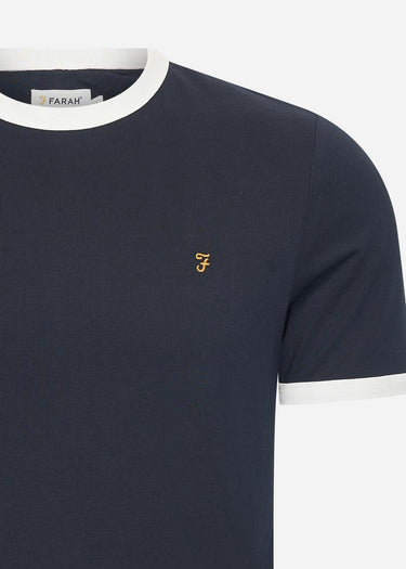 Farah T-shirts Groves reg ringer - true navy