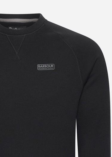 Barbour International Truien Essential crew neck sweat - black pewter