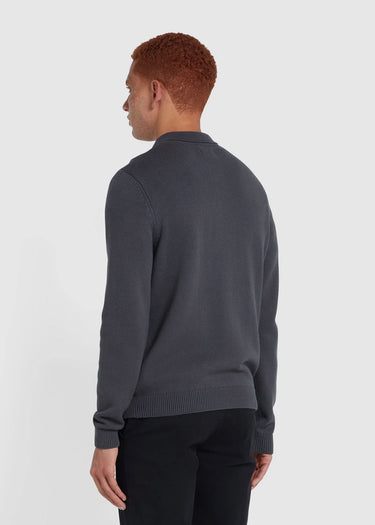 Farah Truien Sweater hamlet knit ls polo - charcoal